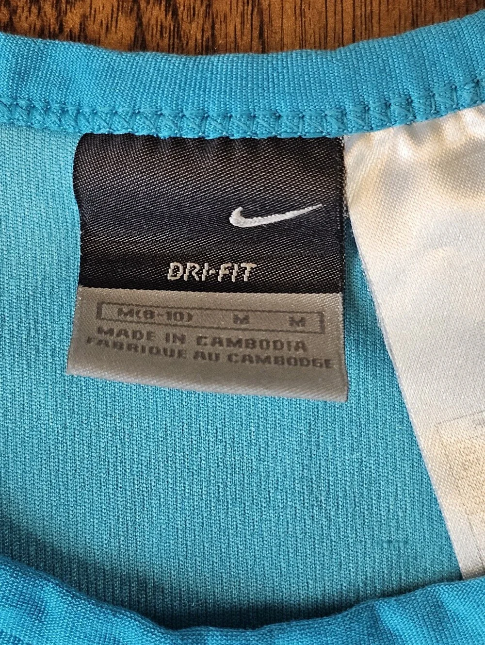 Nike Women's Dri-Fit Long Sleeve Aqua Blue Activewear Top Size Medium